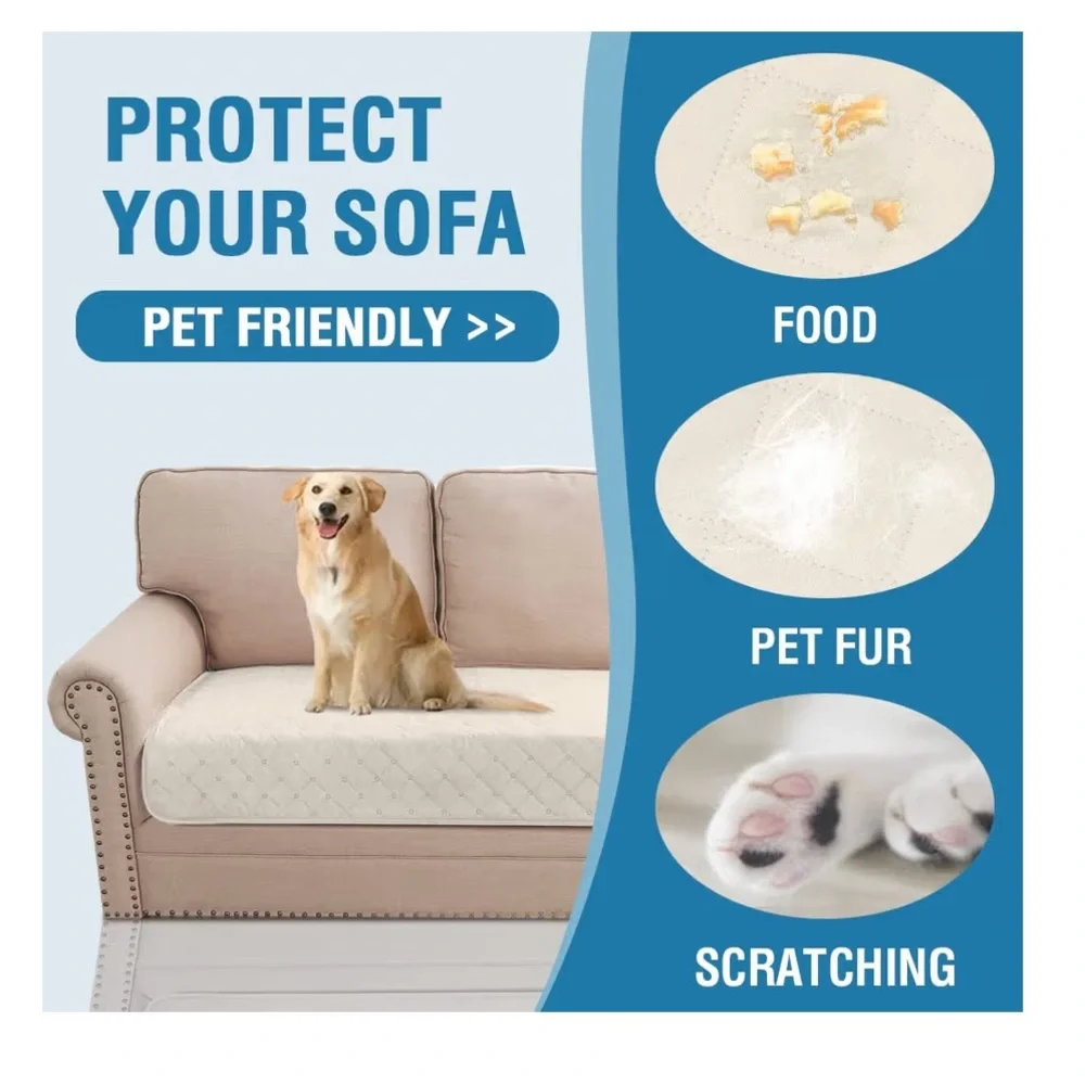 Waterproof Dog Sofa Cover - Ivory